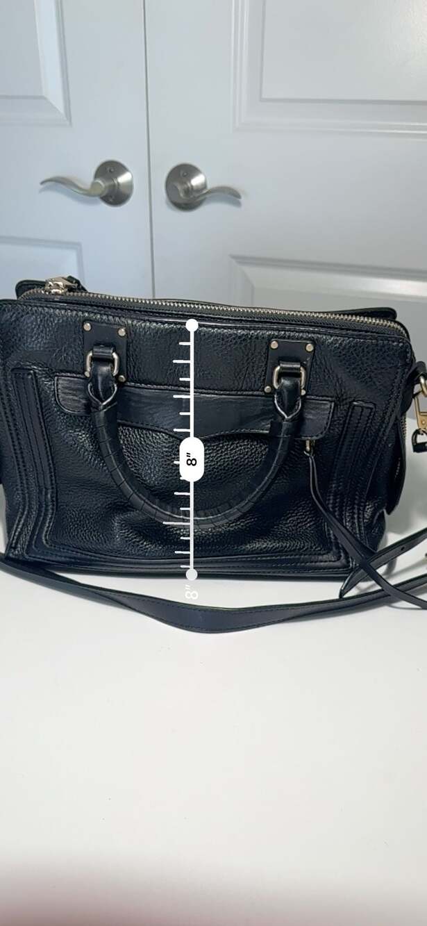 Rebecca Minkoff Mini MAB Black Pebbled Leather Crossbody Satchel Bag - Picture 8 of 9